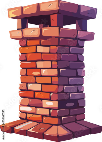 Brick chimney clipart design illustration