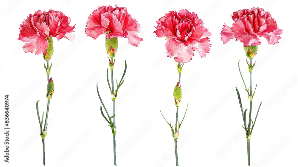 Vibrant Watercolor Collection of Freesia Flowers Isolated on White Background Vibrant Watercolor Collection of Freesia Flowers Isolated on White Background