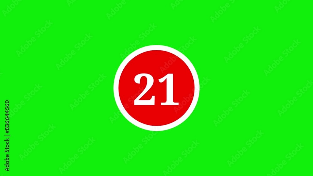 Motion graphic countdown with green background. Perfect for clip video elements. Motion graphic countdown with green background. Perfect for clip video elements.