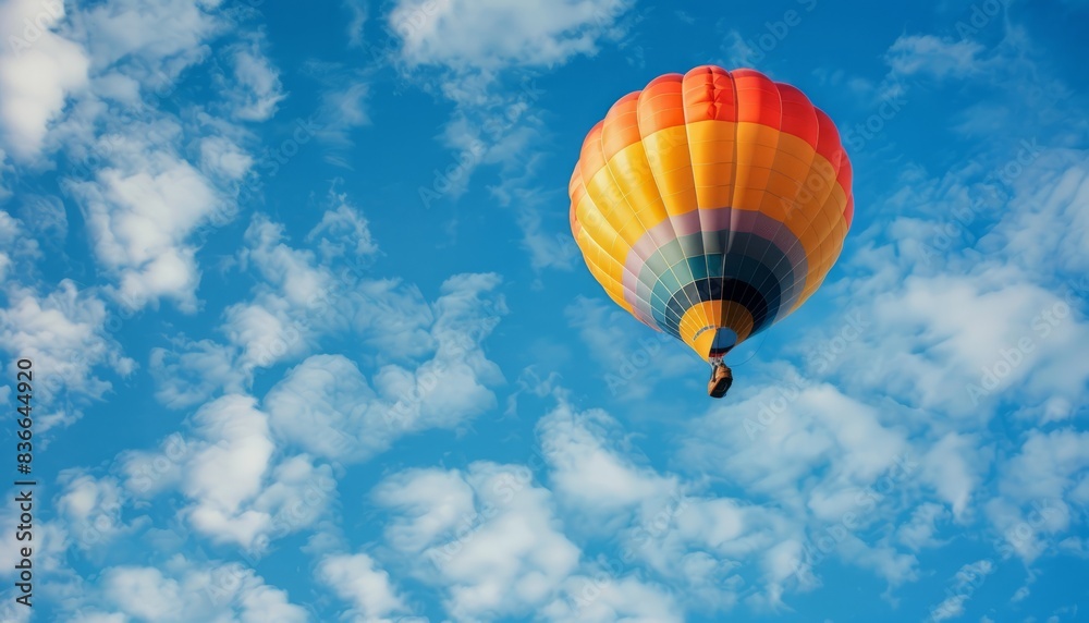 Graceful Flight: A Hot Air Balloon Soars Over Surrey's Lush Nature Reserve Graceful Flight: A Hot Air Balloon Soars Over Surrey's Lush Nature Reserve