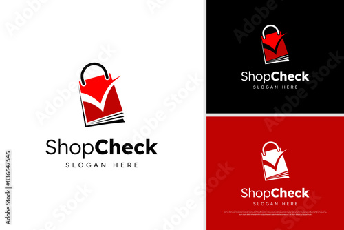 Shopping bag icon logo design concept business marketing retail shop logo, Shopping logo template creative photo