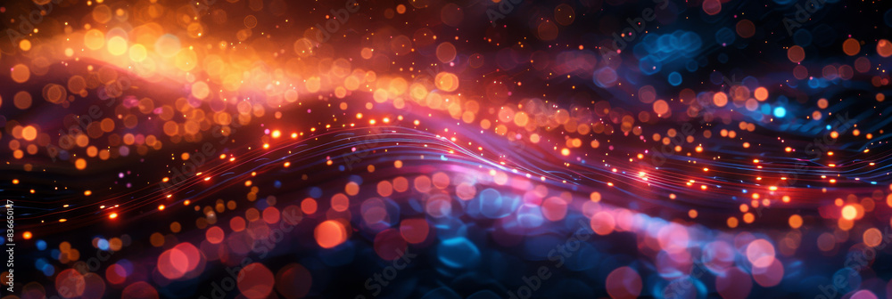 Obraz premium Digital background for tech, AI, neural networks, data, audio, graphics