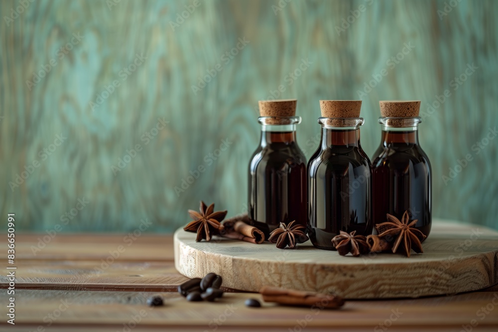 coffee syrup in glass bottle coffee syrup in glass bottle