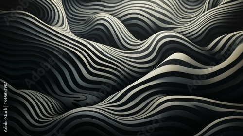 Engaging abstract moire illustration with bold lines, flat texture, high detail, and dynamic patterns.