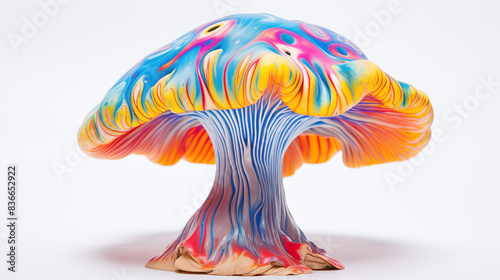 colorful mushroom illustration isolated on white