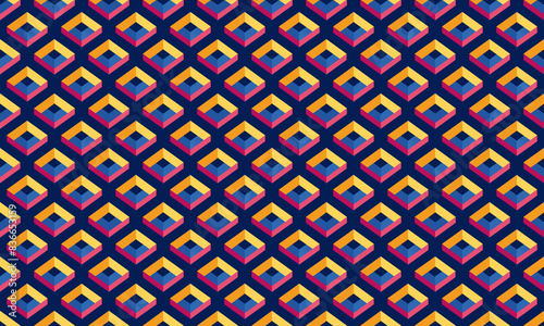 Brutalist Design Geometric Shapes Seamless Pattern for Wallpaper Background