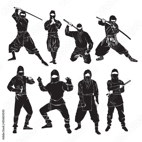 A brave black ninja costume