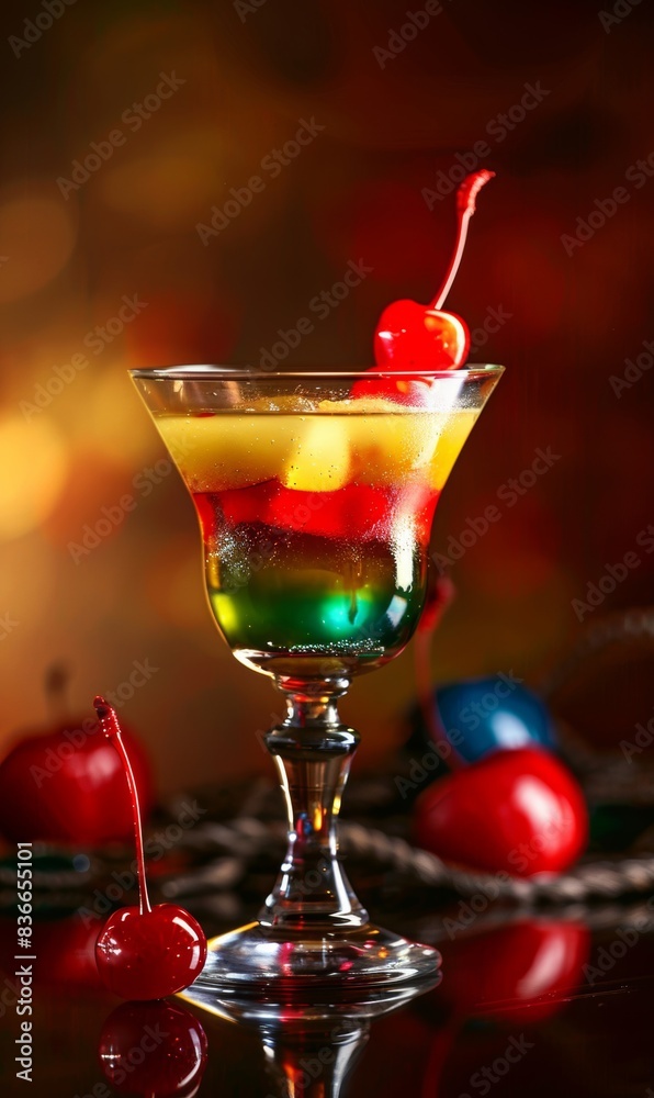 custom made wallpaper toronto digitalCocktail glasses filled with layers of colorful drinks.