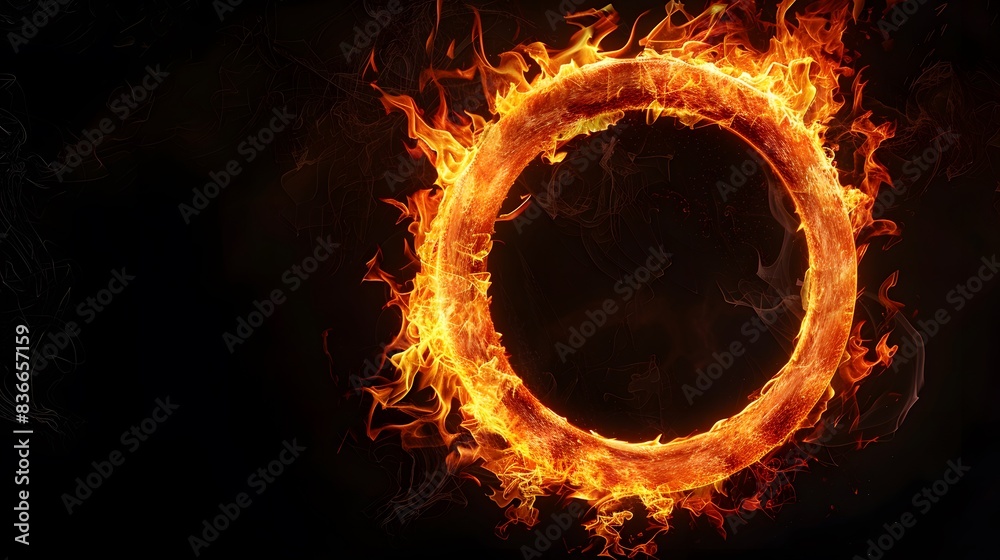 a ring of fire on a dark background a ring of fire on a dark background