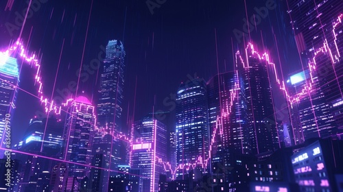 The futuristic city skyline