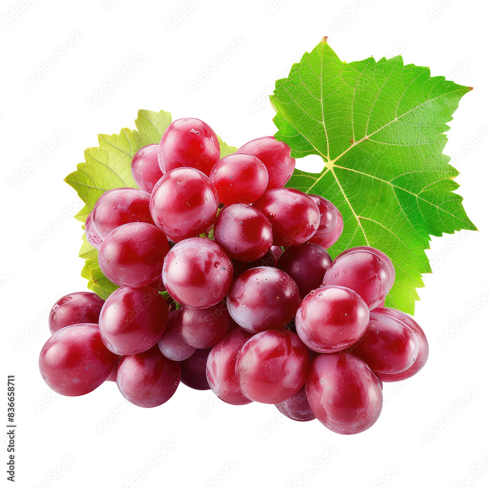 Fototapeta premium bunch of grapes isolated on transparent background