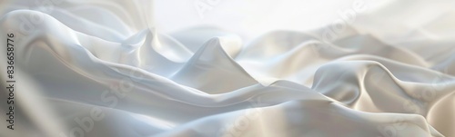 White cloth with a very large amount of folds photo