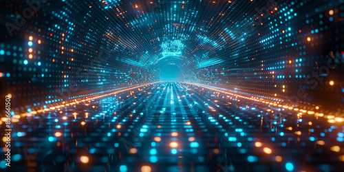 Digital background for tech, AI, neural networks, data, audio, graphics