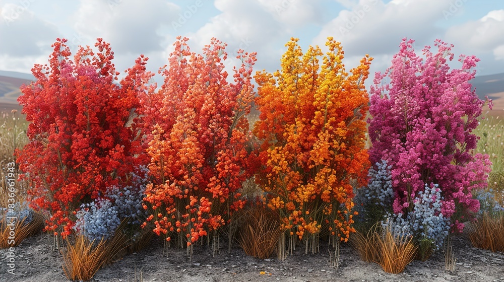 Naklejka premium lavender field in the morning