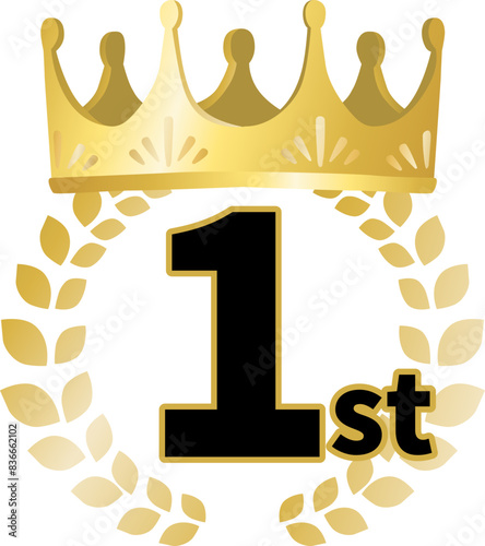 1位のランキングアイコンイラスト	
