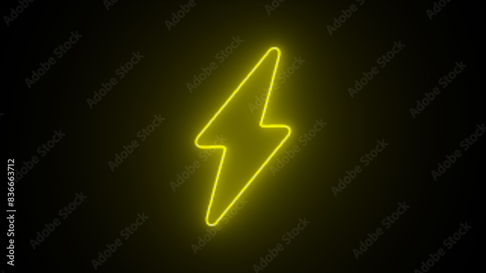 Neon bolt sign. neon lightning bolt. Glowing neon line Lightning bolt icon isolated on black background. Flash sign. Charge flash icon. Thunder bolt. Lighting strike. Neon bolt sign. neon lightning bolt. Glowing neon line Lightning bolt icon isolated on black background. Flash sign. Charge flash icon. Thunder bolt. Lighting strike.