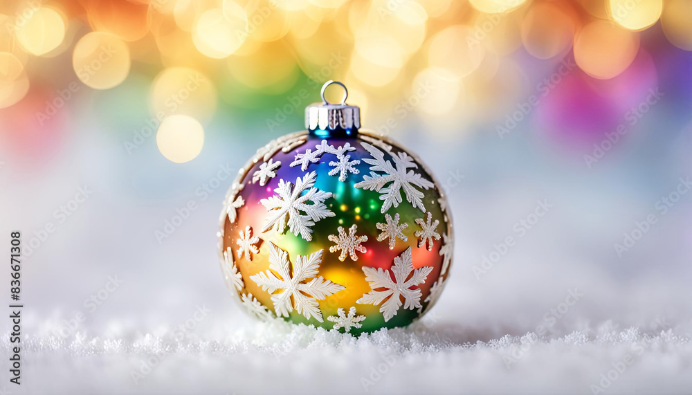 Beautiful christmas bauble with copy space Beautiful christmas bauble with copy space