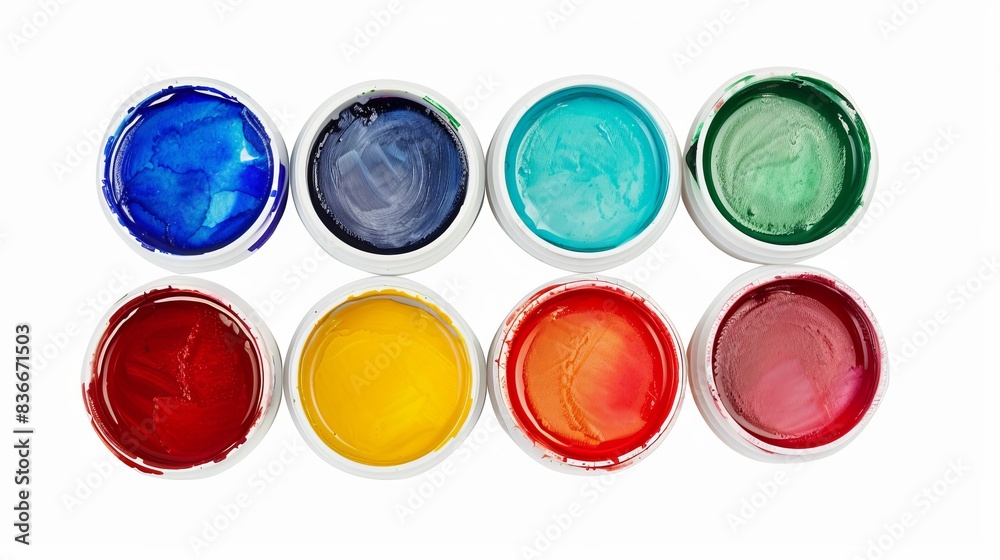 set of watercolor paints isolated on white backgroud. kids play concept for designer set of watercolor paints isolated on white backgroud. kids play concept for designer