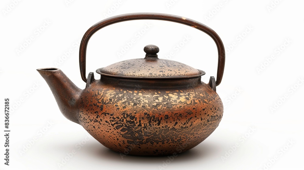 rust teapot isolated on white background. rust teapot isolated on white background.