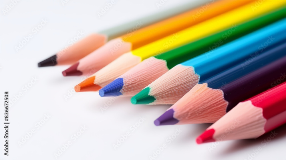 color pencils isolated on a white background color pencils isolated on a white background