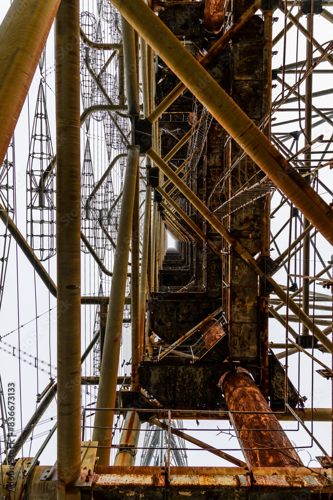 Radar System Duga at the Chernobyl Exclusion Zone, Ukraine. Abandoned soviet antenna complex Radar System Duga at the Chernobyl Exclusion Zone, Ukraine. Abandoned soviet antenna complex