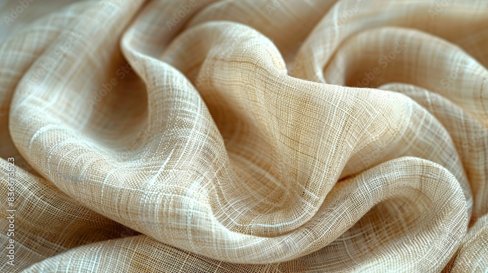 Textured surface of a linen fabric, showcasing the weave and natural materials. Minimal and Simple, Textured surface of a linen fabric, showcasing the weave and natural materials. Minimal and Simple,