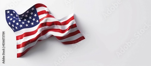 Ripe American Flag Maduros Cigar on White Background photo