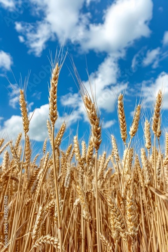 Golden Wheat With Blue Sky