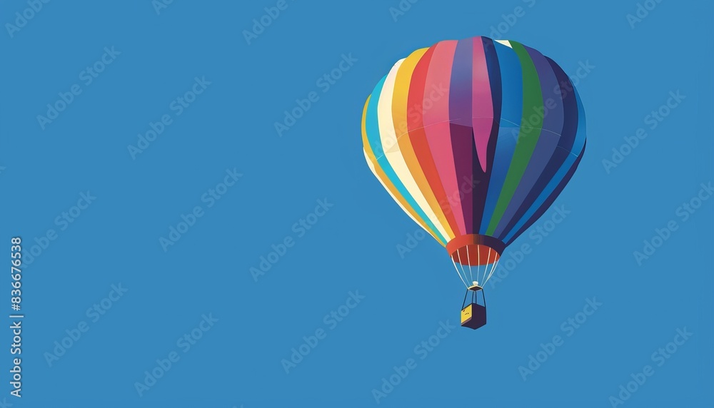 Striped Splendor: The Vibrant Hot Air Balloon Soaring Through the Azure Skies Striped Splendor: The Vibrant Hot Air Balloon Soaring Through the Azure Skies