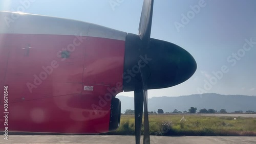 Aircraft engine from Pokhara to Kathmandu 