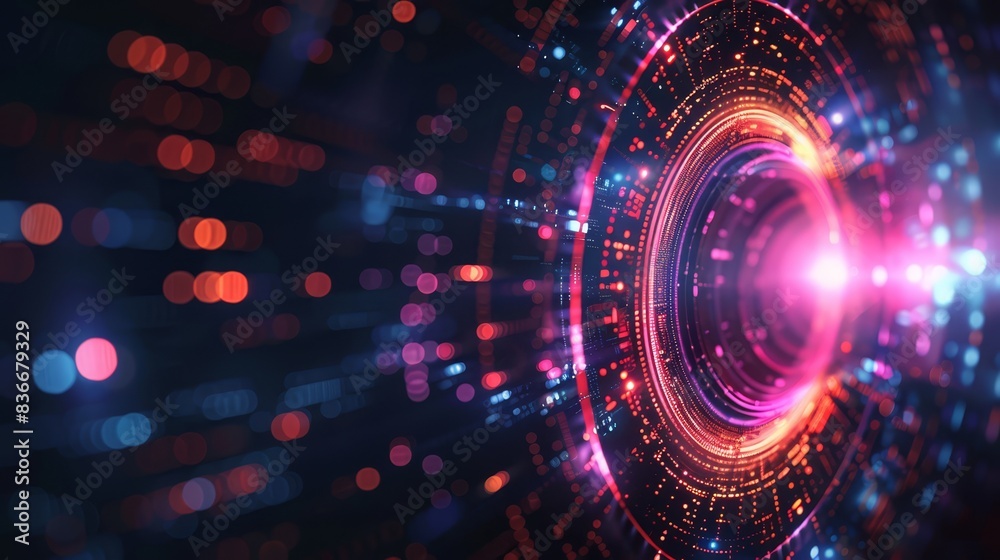 Futuristic tech background with vibrant light elements and space for text, Futuristic tech background with vibrant light elements and space for text,
