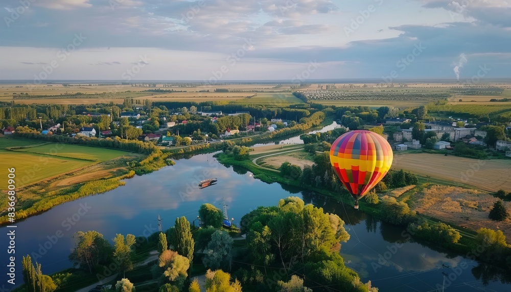 Obraz premium Sky-high Spectacle: Bila Tserkva Balloon Festival Takes Flight