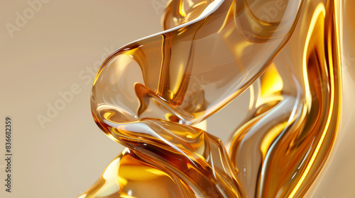 Golden liquid glass wallpaper abstracks photo