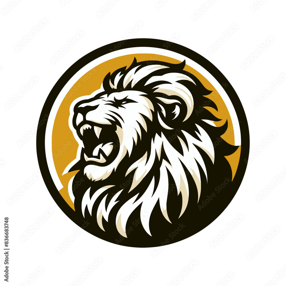 Fototapeta premium Vector lion head.