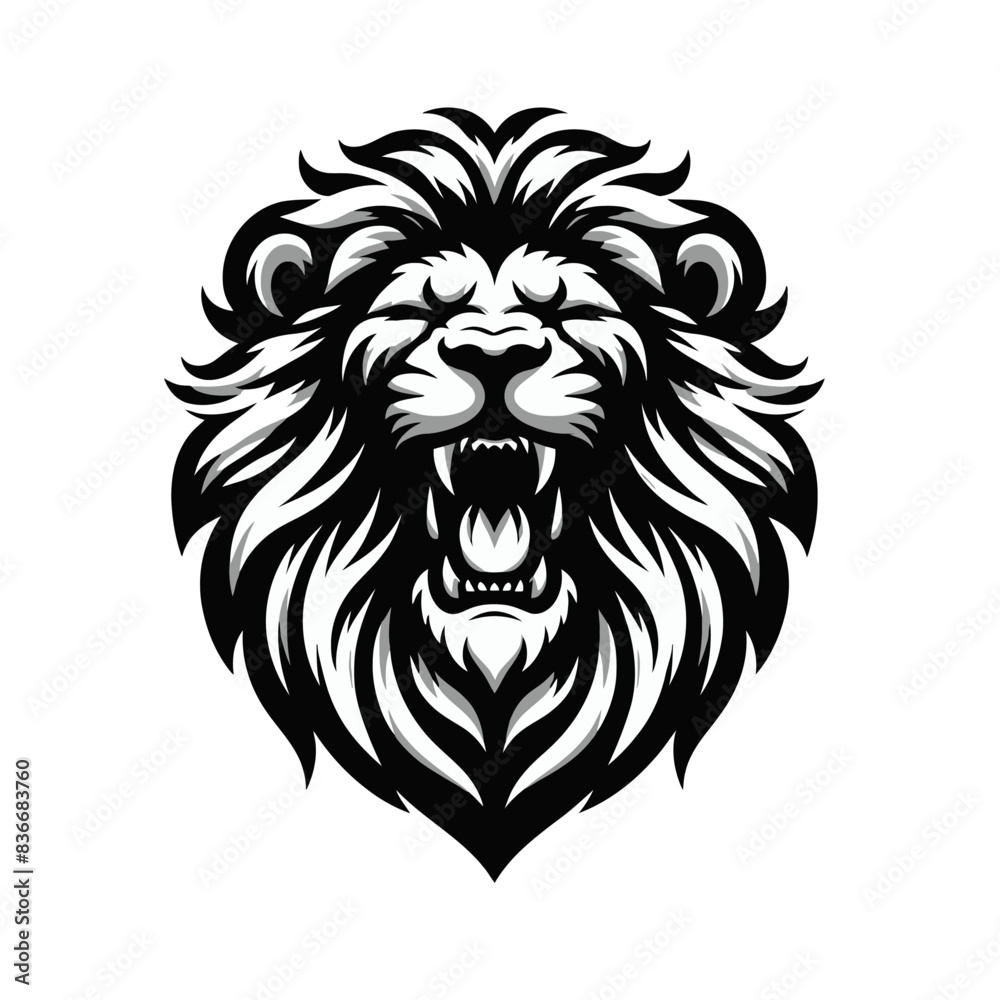 Vector lion head. Vector lion head.