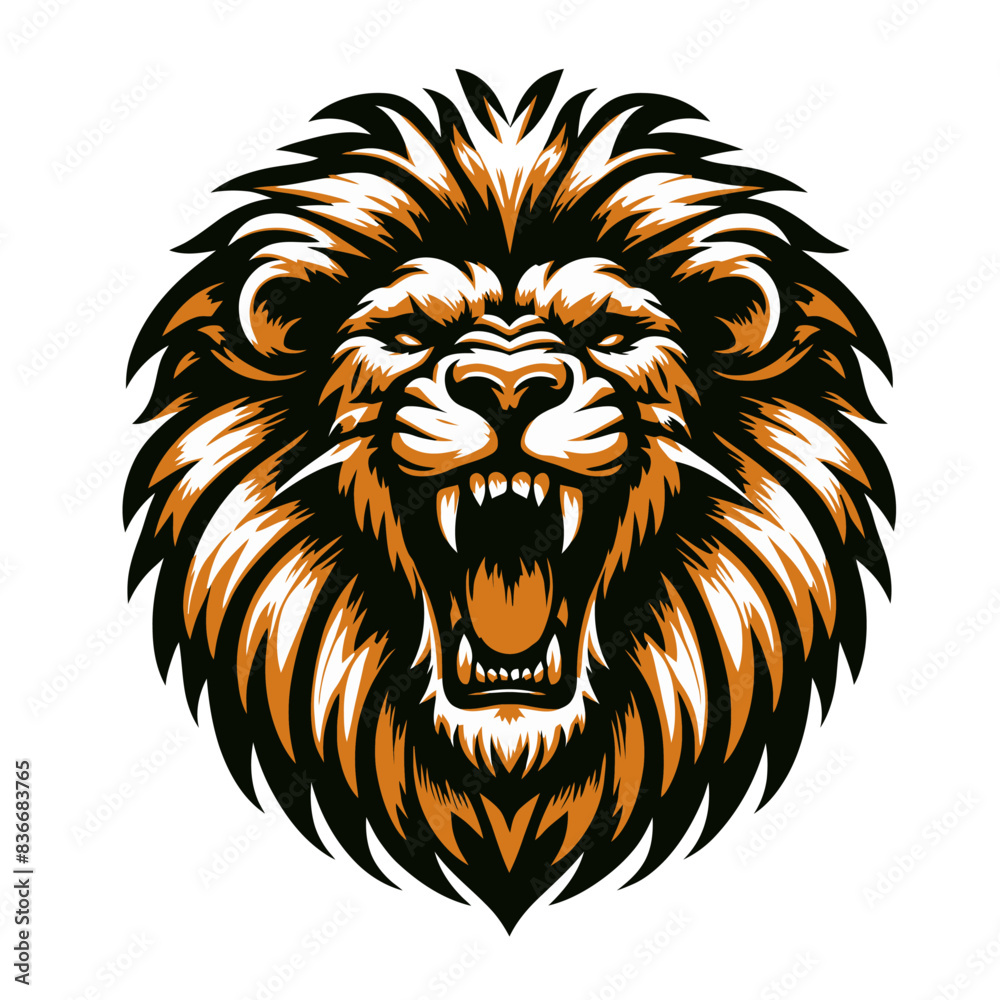 Obraz premium Vector lion head.