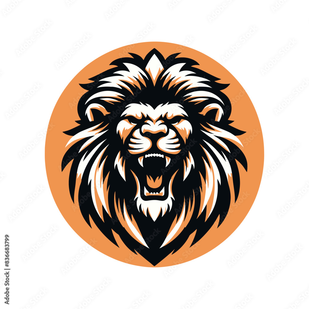 Obraz premium Vector lion head.