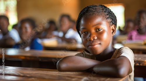 Children in Africa, faces full of hope photo