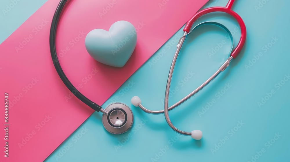 Comprehensive healthcare Medical examination service with stethoscope and heart symbol, emphasizing wellness and doctor care Comprehensive healthcare Medical examination service with stethoscope and heart symbol, emphasizing wellness and doctor care