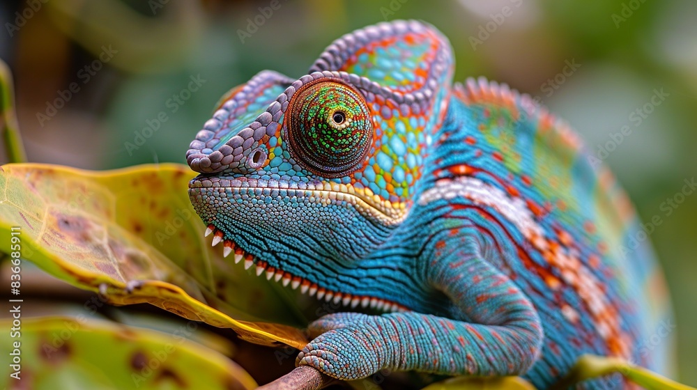 A close-up of a chameleon blending into its surroundings, with its vivid colors and patterns changing to match the leaves and branches. Minimal and Simple, A close-up of a chameleon blending into its surroundings, with its vivid colors and patterns changing to match the leaves and branches. Minimal and Simple,