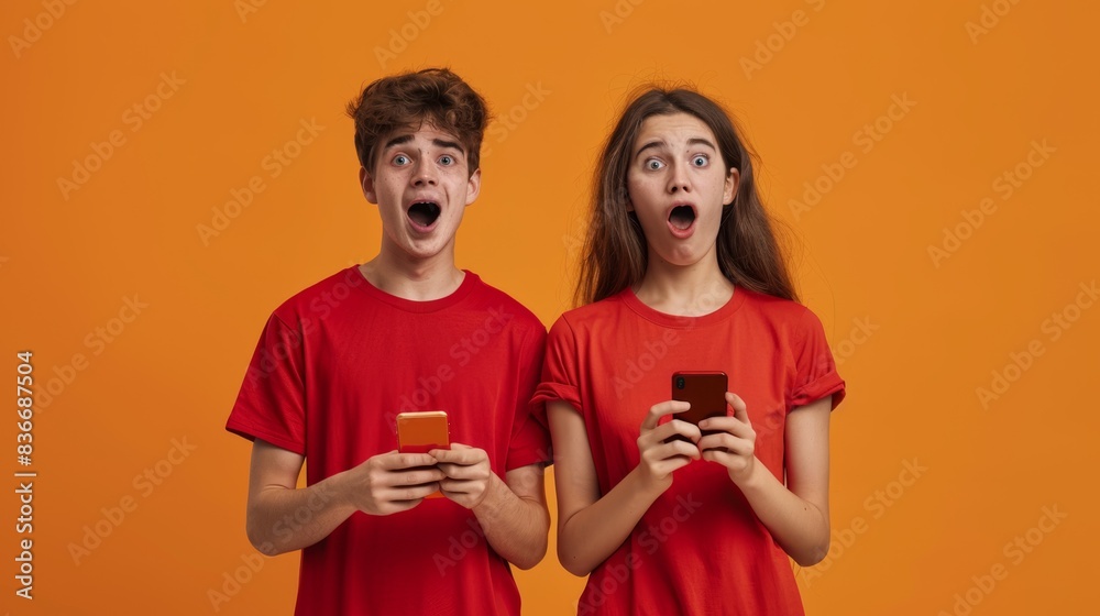 Fototapeta premium The Surprised Teenagers’ Reaction
