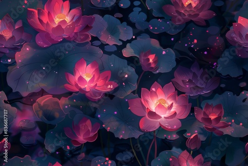 A vibrant seamless blossom inspired pattern backdrop for engaging visual elements