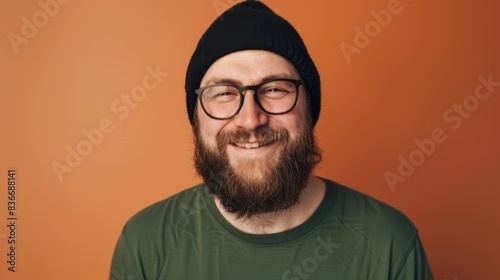 The bearded man smiling photo