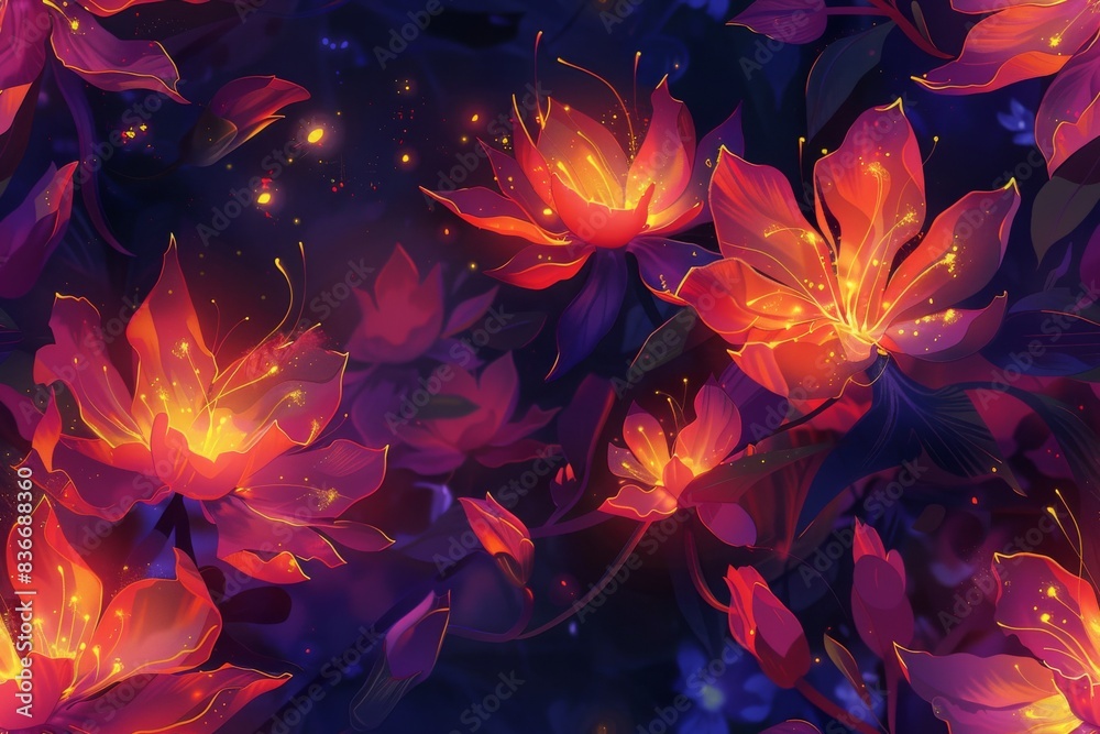 A beautiful seamless petal inspired pattern design for versatile applications A beautiful seamless petal inspired pattern design for versatile applications