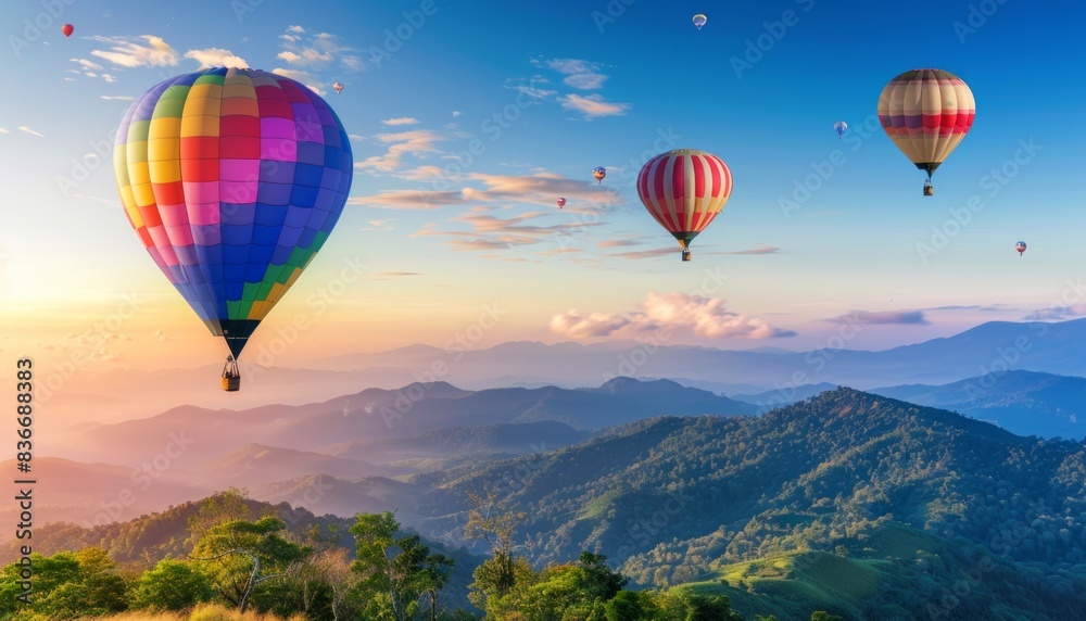Fototapeta premium Sunset Serenity: Exploring Doi Inthanon - Chiang Mai's Hidden Paradise
