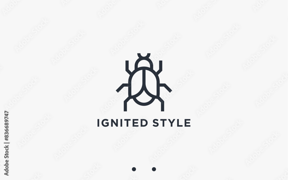 beetle logo design vector silhouette illustration beetle logo design vector silhouette illustration