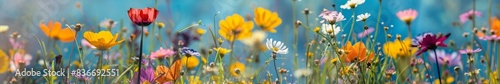 wildflowers widescreen background. photo