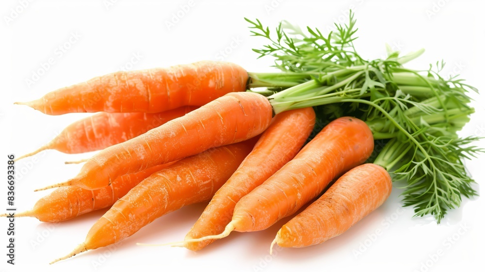 bunch of carrots isolated on white background. healthy veggie nature food concept bunch of carrots isolated on white background. healthy veggie nature food concept