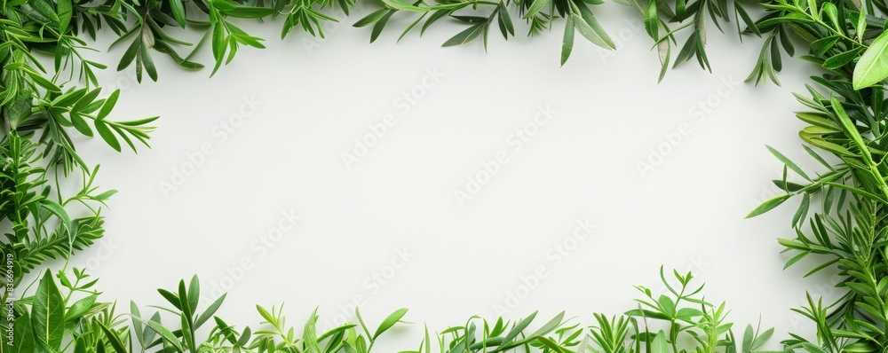 grass frame on white background.