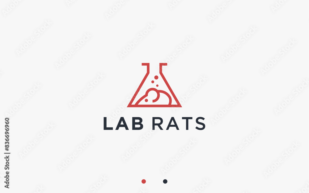 Lab Rats Logo Design Vector Silhouette Illustration Lab Rats Logo Design Vector Silhouette Illustration
